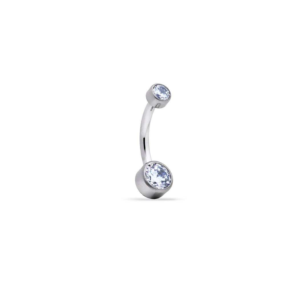 Cubic Zirconia Navel Bar