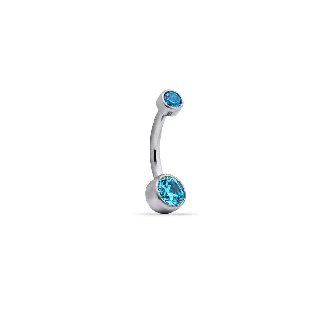 Cubic Zirconia Navel Bar