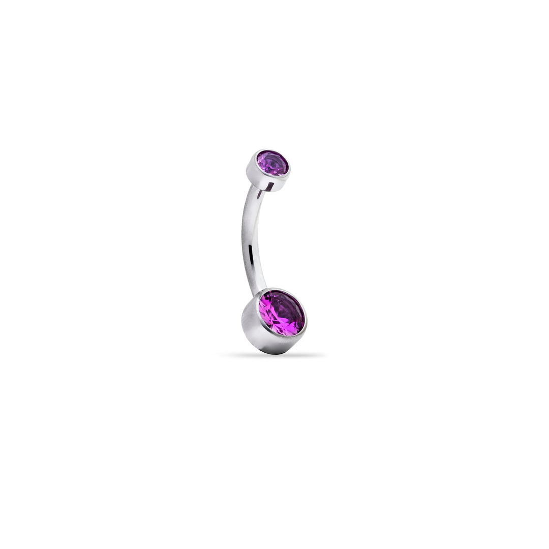 Cubic Zirconia Navel Bar