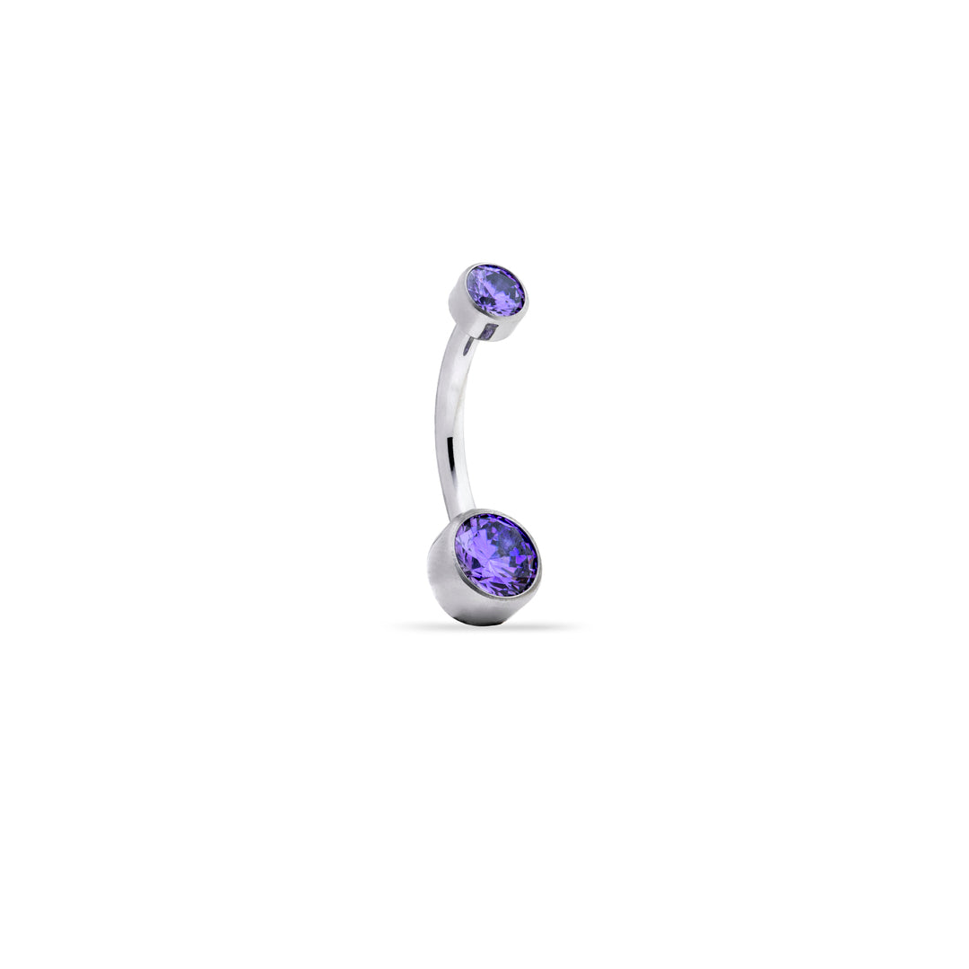 Cubic Zirconia Navel Bar