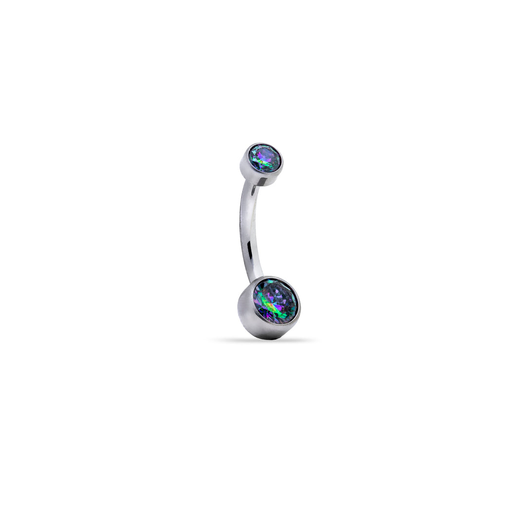 Cubic Zirconia Navel Bar