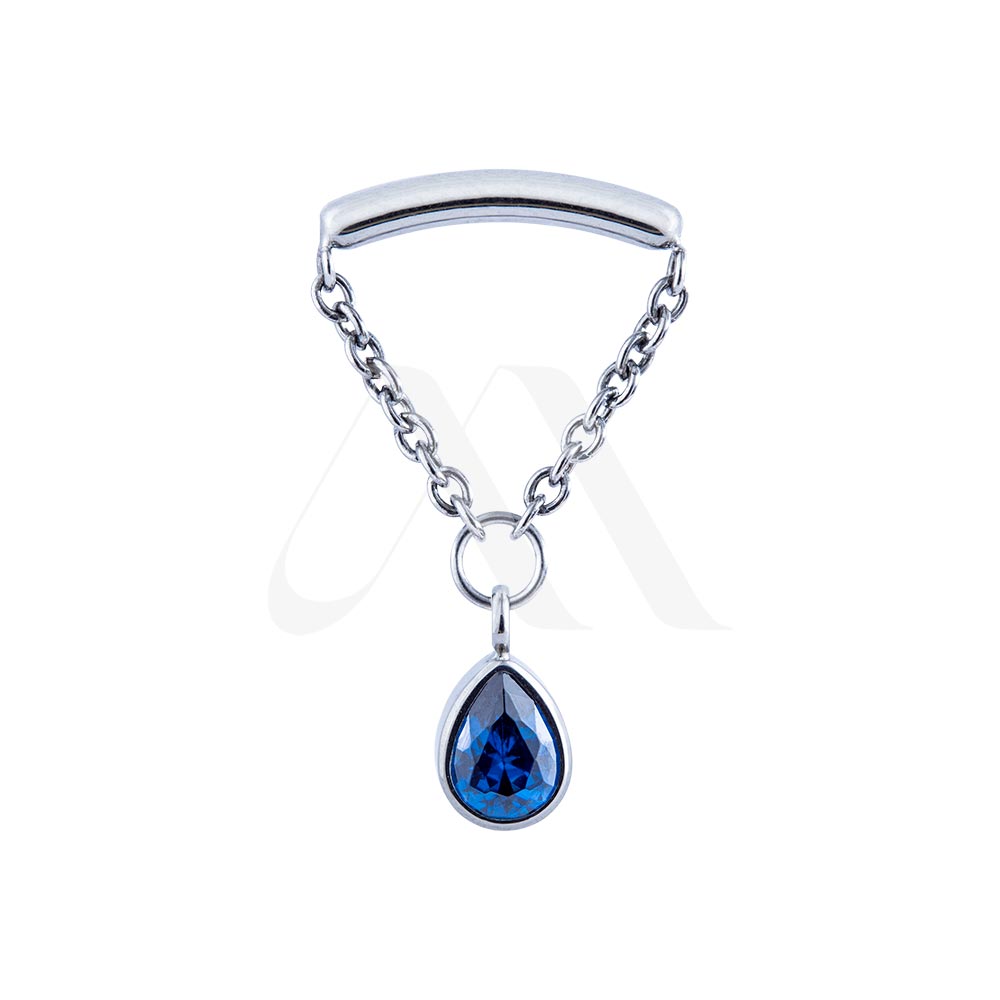 Dangling Chain & Teardrop Crystal Top