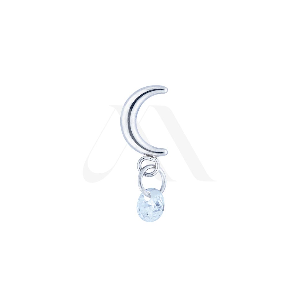 Moon Top with Dangling Teardrop Crystal
