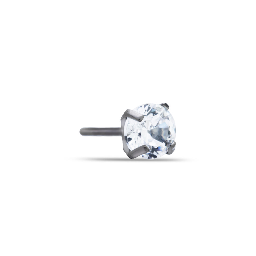 Prong-Set Crystal Push-Pin Top