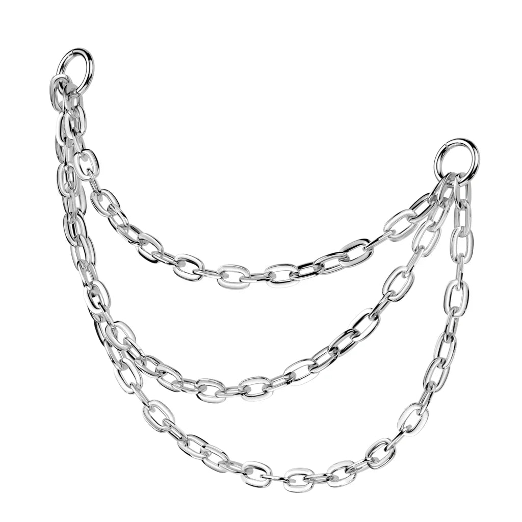 Triple Chain Accessory – Titanium ASTM F-136